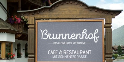 Mountainbike Urlaub - Biketransport: öffentliche Verkehrsmittel - Tirol - Cafe & Restaurant - Hotel Café Brunnenhof