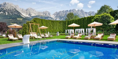 Mountainbike Urlaub - Pools: Innenpool - Tirol - Outdoor-Bereich  - Sporthotel Ellmau