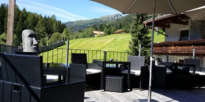 Mountainbike Urlaub - Hotel-Schwerpunkt: Mountainbike & Ruhe - Tirol - Terrasse - Schweiger Hotel Garni
