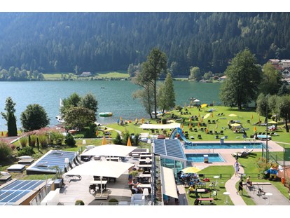 Mountainbike Urlaub - Hotel-Schwerpunkt: Mountainbike & Schwimmen - Blick vom Balkon  - Familien Sporthotel Brennseehof