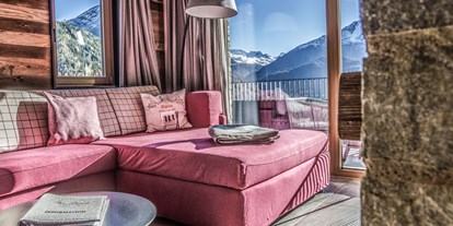 Mountainbike Urlaub - Hotel-Schwerpunkt: Mountainbike & Klettern - Tirol - Wohnbereich Jagd Chalet - The Peak Sölden