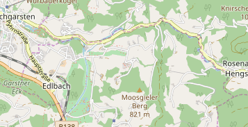 Mountainbike-Hotel auf Karte