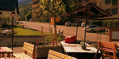 Mountainbike Urlaub - Parkplatz: gebührenpflichtig beim Hotel - Fiss - Hotel Silvana Terrasse - Hotel Villa Silvana **