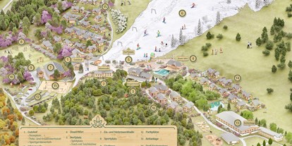 Mountainbike Urlaub - Hotel-Schwerpunkt: Mountainbike & Wandern - Sbg. Salzkammergut - Lageplan des Dorfes - Narzissendorf Zloam
