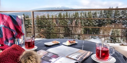 Mountainbike Urlaub - Hunde: auf Anfrage - Braunlage - Ausblick vom Balkon im Winter - AHORN Harz Hotel Braunlage