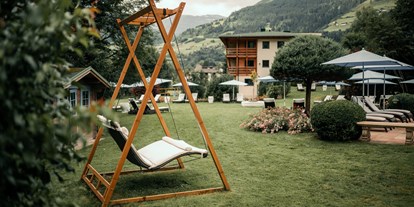 Mountainbike Urlaub - Hotel-Schwerpunkt: Mountainbike & Wellness - Katschberghöhe - Entspannung im Garten des Sendlhofer's. - Sendlhofer's