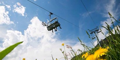 Mountainbike Urlaub - Parkplatz: kostenlos beim Hotel - Reschen - Valrunzhof direkt am Seilbahncenter