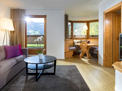 Mountainbike Urlaub - Elektrolytgetränke - 50 m2 Appartements mit eigener Sauna - Hotel Goldried