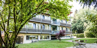 Mountainbike Urlaub - Garten - Region Bodensee - Hotelfassade - Seehörnle Bio Hotel & Gasthaus 