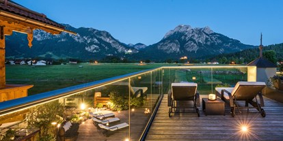 Mountainbike Urlaub - Pools: Außenpool beheizt - Bayern - Panorama-Terrasse mit Bergblick - Hotel Das Rübezahl